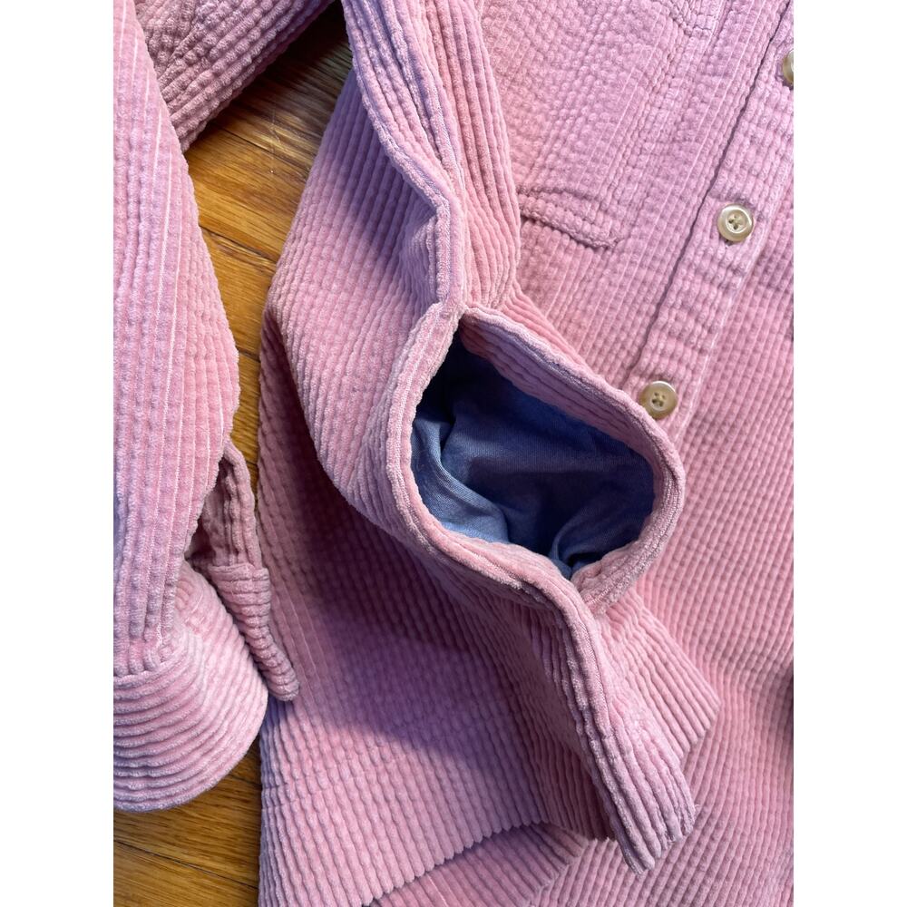 L.L. Bean Women's Comfort Corduroy Relaxed Shirt Medium Petite Adobe Rose EUC - Picture 5 of 5